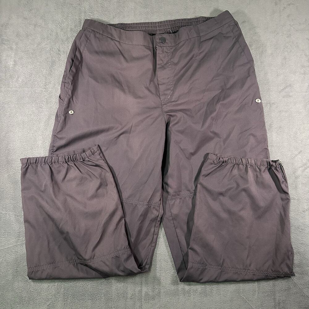 Starter Track Pants Gray Men’s L Nylon Athletic Windbreaker Zip Y2K